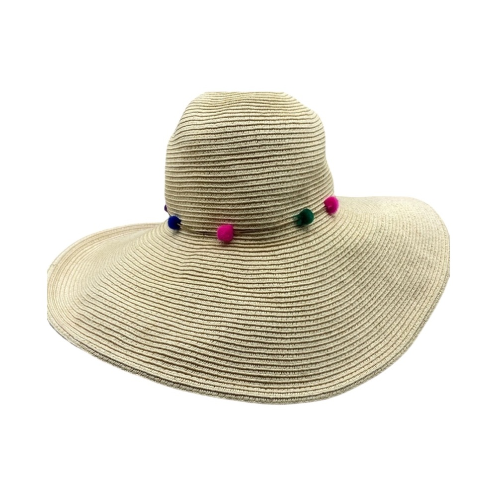 Eliza May Rose Paper Pom Pom Flop Hat